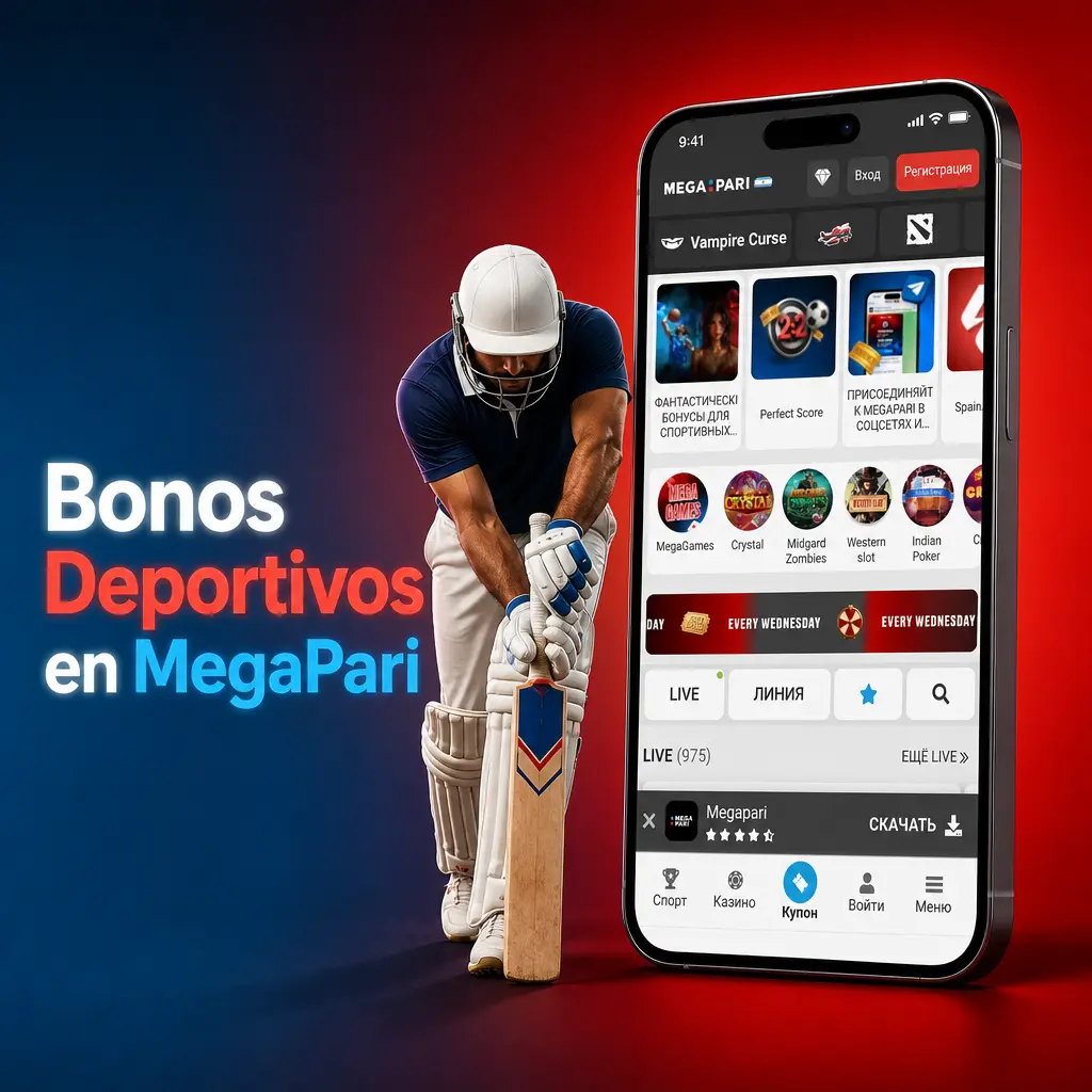 Bonos deportivos MegaPari para apuestas en fútbol, eSports y tenis