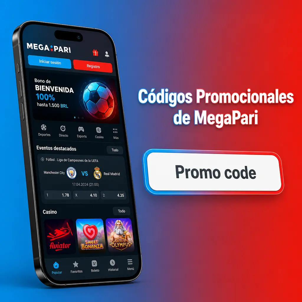 Código promocional MPARGBONUS de MegaPari para jugadores argentinos