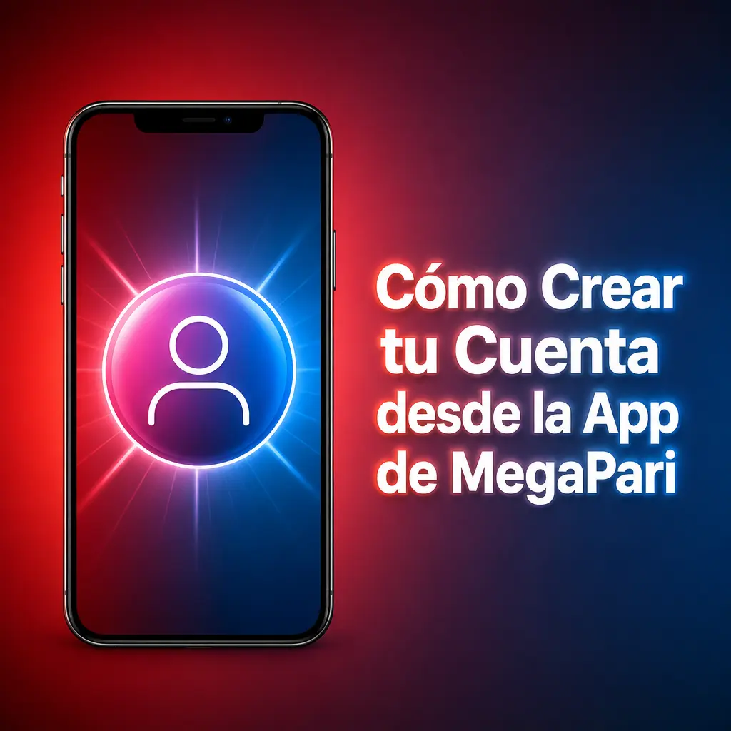 Pantalla de registro en la app de MegaPari
