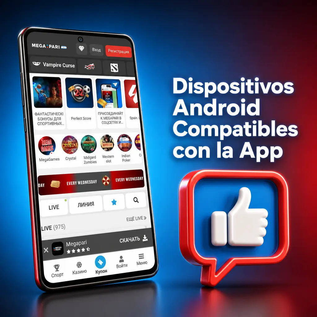 Dispositivos Android compatibles con la app MegaPari
